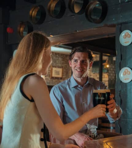 Guests enjoying drinks at Colgans Pub inside Muckross Park Hotel, Killarney.