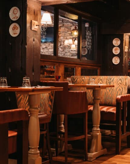 Intimate bar seating area inside Colgans Pub, inside Muckross Park Hotel, Killarney