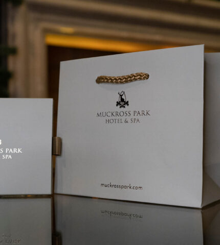 Luxury gift bags and voucher box from Muckross Park Hotel & Spa