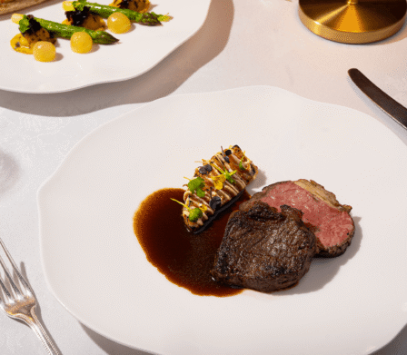 Fine dining tasting menu featuring Irish beef and seasonal fish at Yew Tree Restaurant